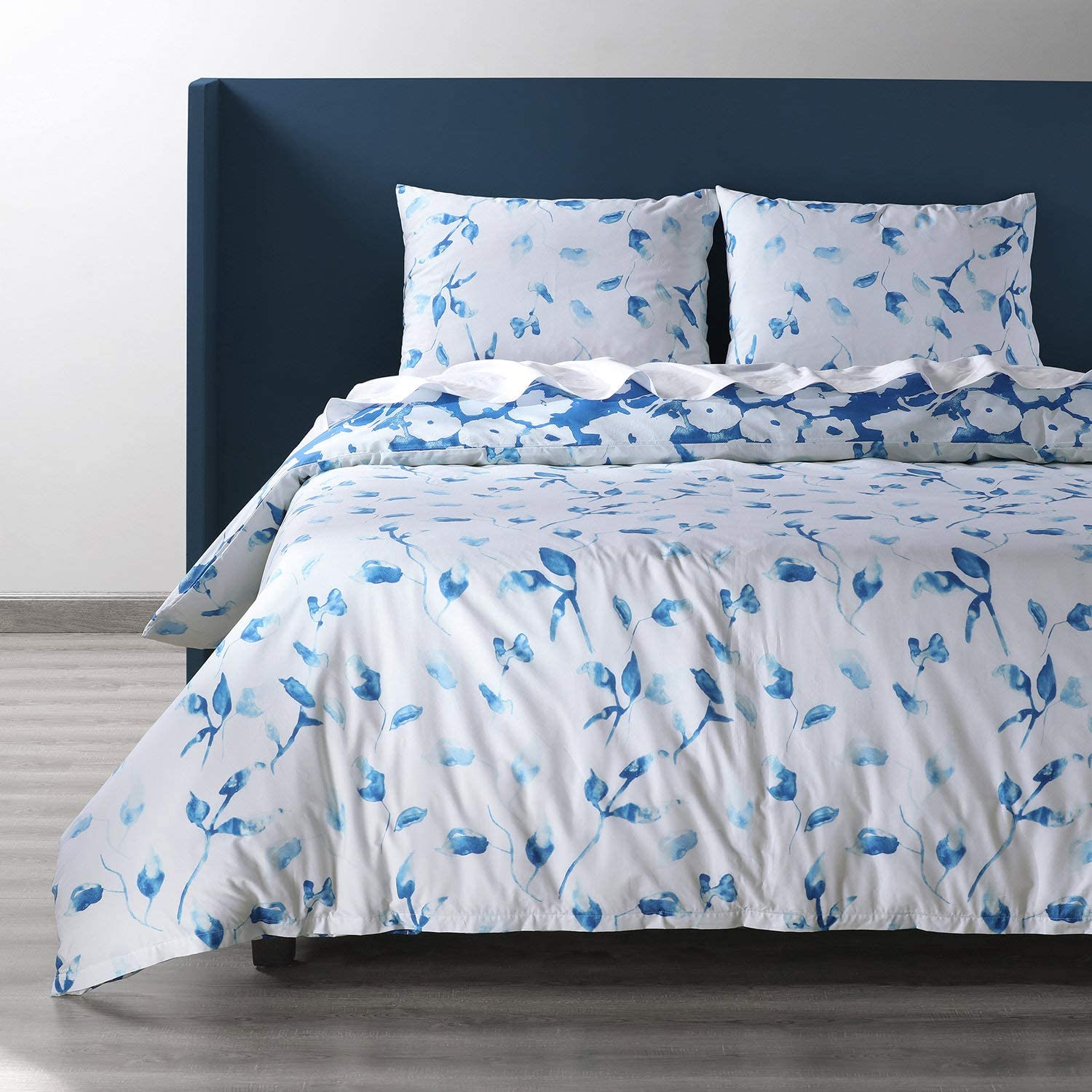 Price:$77.18 Fabrics Furnishings Van Gogh Ocean Blue Cotton Percale Printed Reversible Duvet Cover Set, Queen : Home & Kitchen