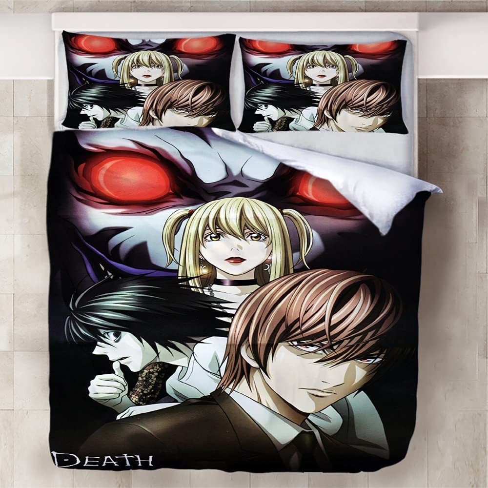 Price:$48.99 Uzumaki Anime Bedding Duvet Covers 3D Print Bedding Sets Soft Full/Twin Size for Teen Kid's Children(No Comforter) (Death Note, Twin:68"x86") : Home & Kitchen