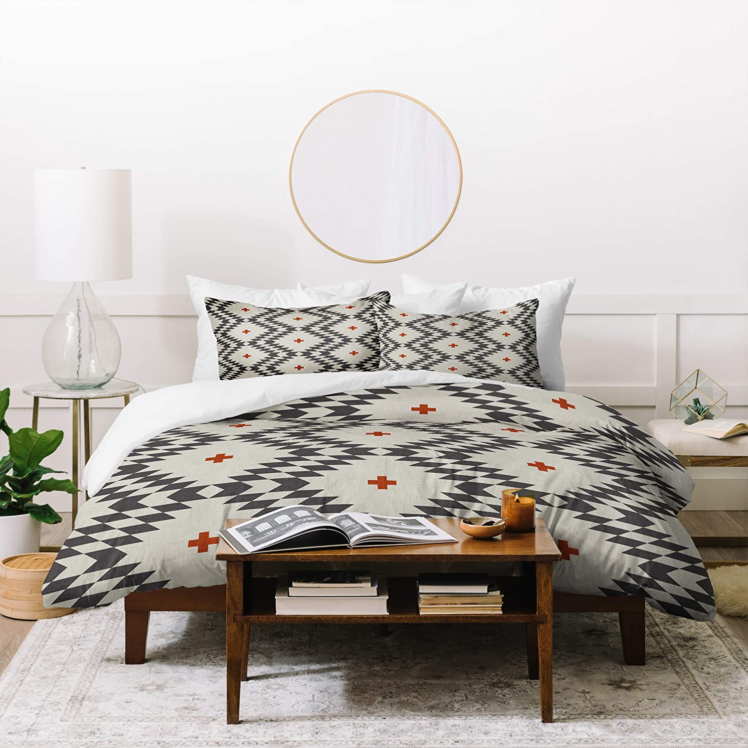 Price:$177.55 Designs Holli Zollinger Native Natural Plus Duvet Set with Two Pillow Shams, Queen/Full, Neutral : Home & Kitchen