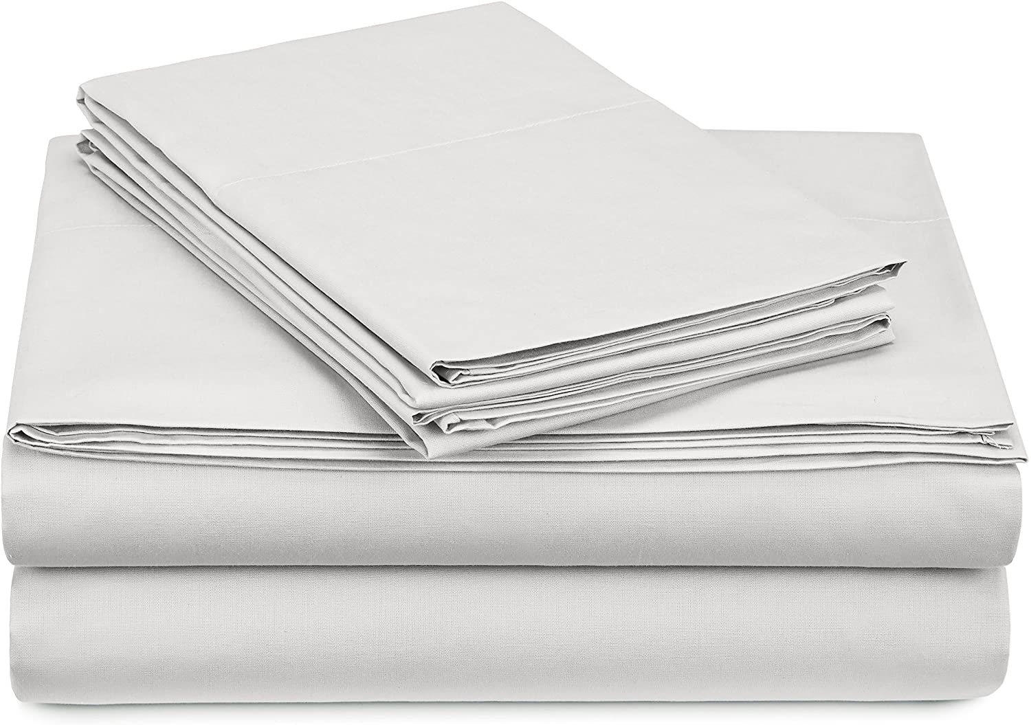 Price:$46.49 Brand – Pinzon 300 Thread Count Percale Cotton Sheet Set - Queen, White : Home & Kitchen