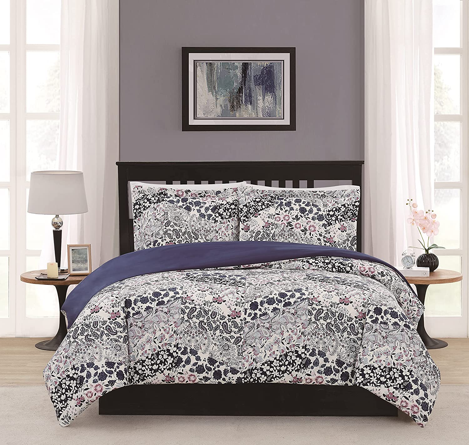Price:$59.99 - King 3 Piece Duvet and Sham Set - Chelsea Collection : Home & Kitchen