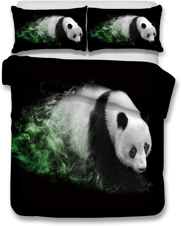 Price:$13.28 3D Bedding Set Panda Print Duvet Cover Lifelike Bedclothes with Pillowcase Home Textiles for Children Twin King Quilt Cover (Only Two 50x75cm Pillowcases) : Home & Kitchen