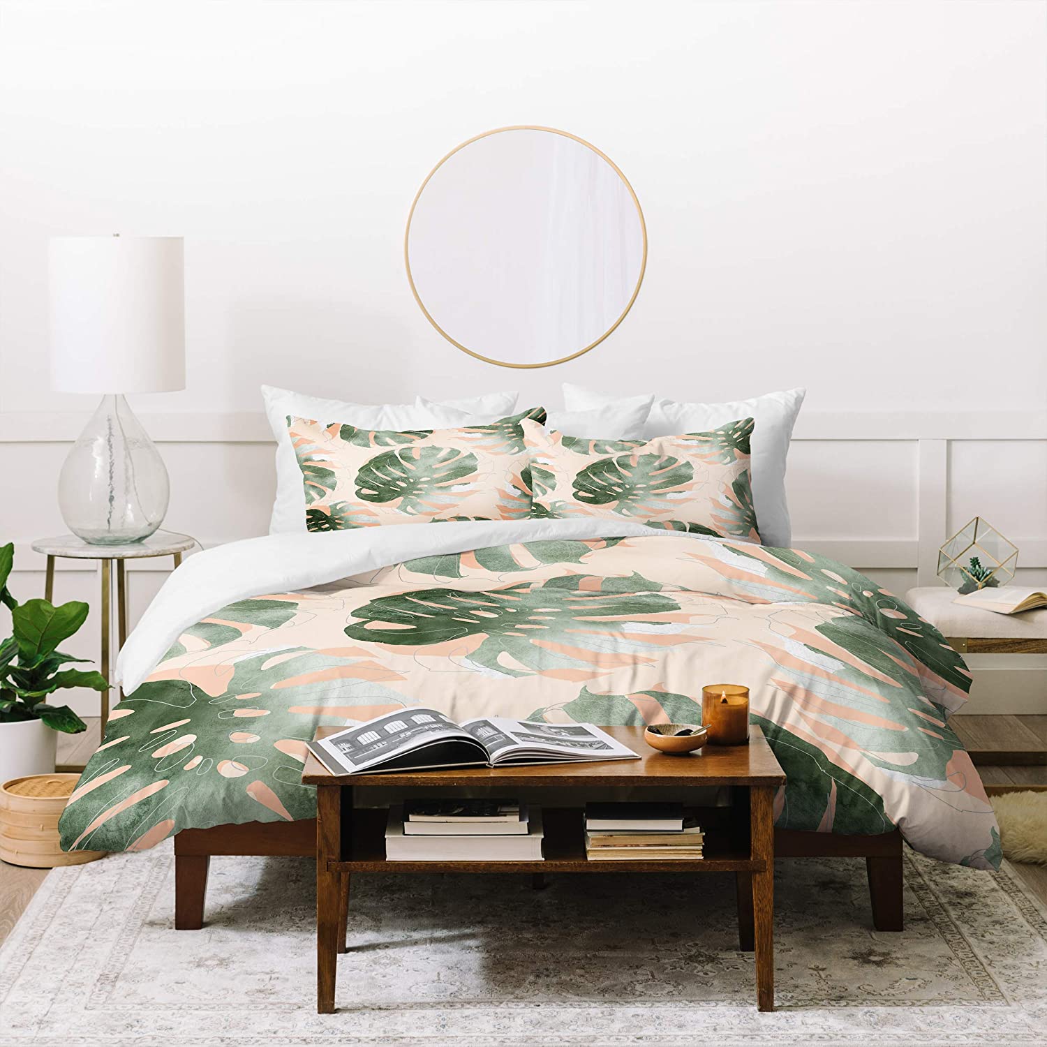 Price:$203.06 Designs Iveta Abolina Bohemian Monstera Duvet Set with Two Pillow Shams, King, Multi : Everything Else