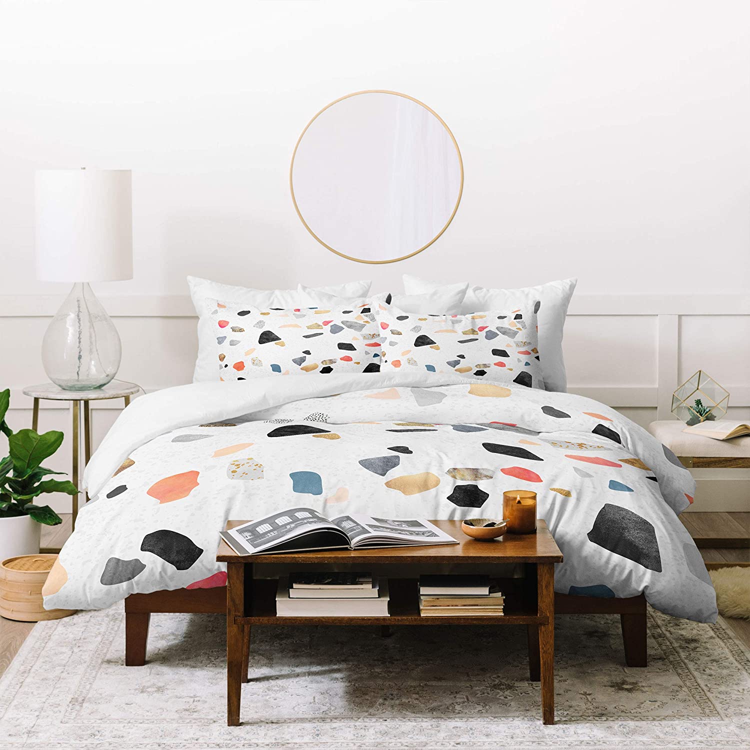 Price:$149.00 Elisabeth Fredriksson Terrazzo Treasure Duvet Cover Set, 88" x 88", Pillowcases: 30" x 20”, Multi : Home & Kitchen