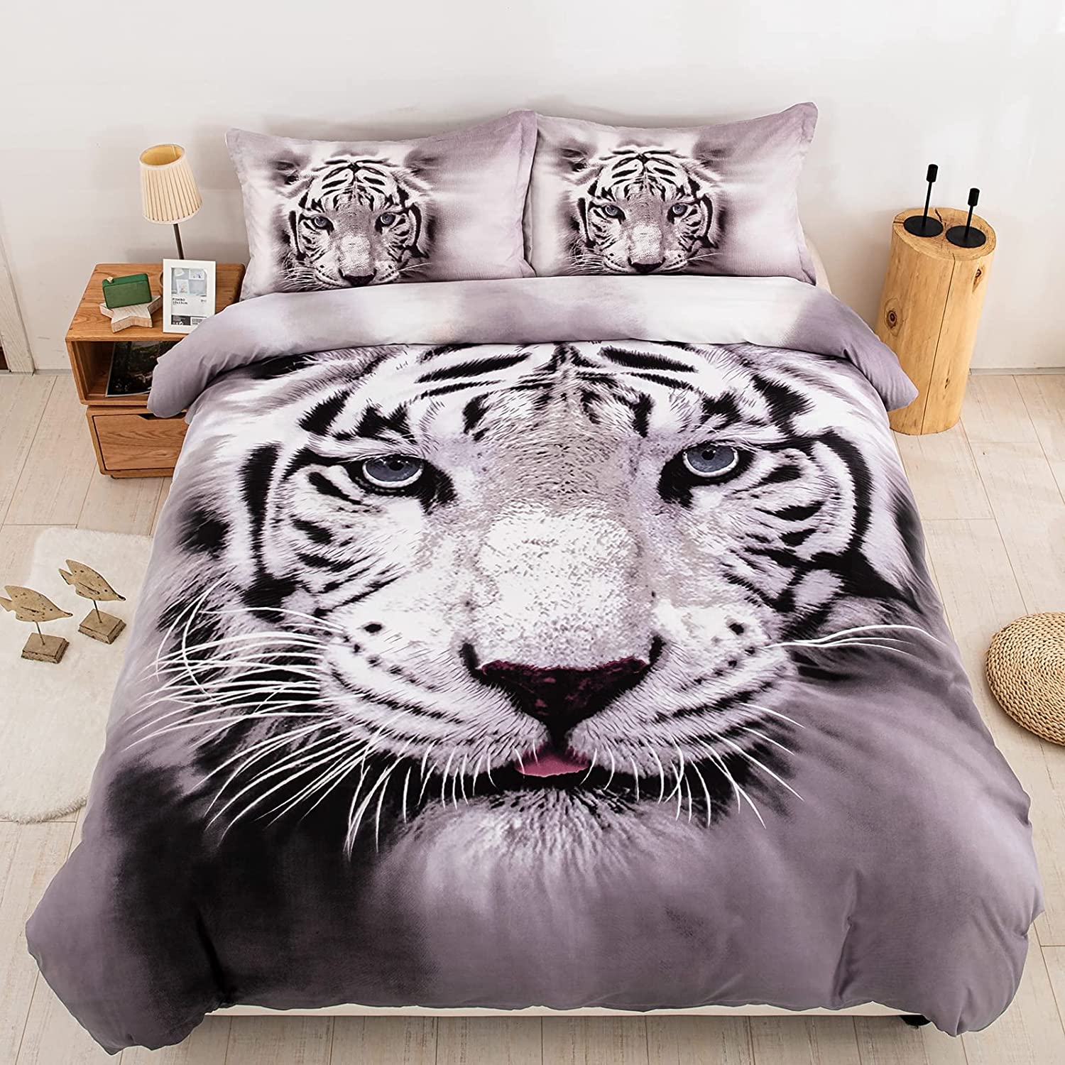 Price:$28.99 Bedding Duvet Cover Twin 3D White Pattern Printed Comforter Cover with Zipper Closure for Kids Boys Teens, Soft Microfiber Bedding Set (Twin, 2Pcs) : Everything Else