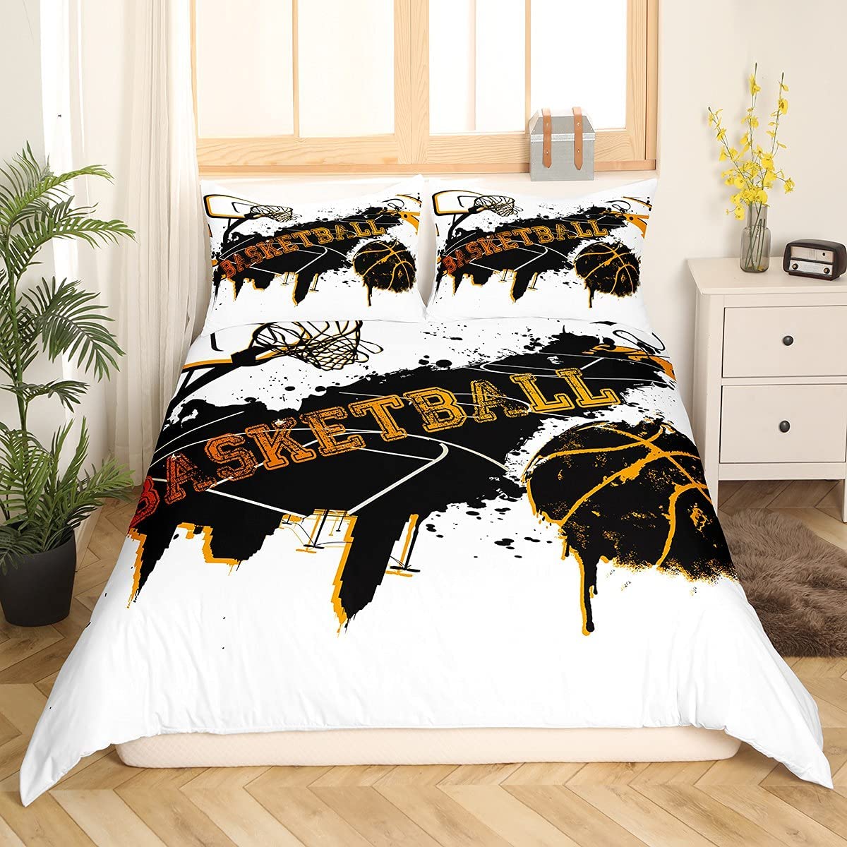 Price:$39.00 Bedding Set Twin Size for Kids Boys Bedroom,Sports Games Bed Duvet Cover Set,Black Tie-dye Comforter Cover Watercolor Art Decor 2 Pieces 1 Duvet Cover with 1 Pillowcase No Comforter : Home & Kitchen