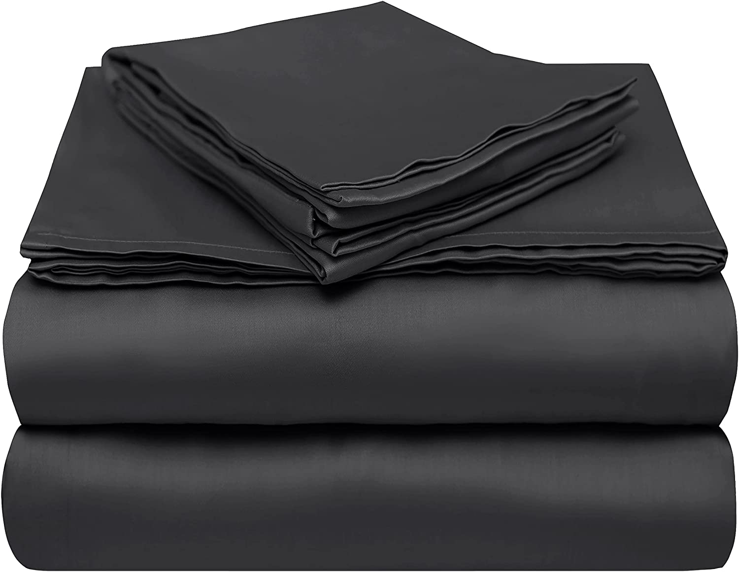 Price:$55.99 Luxury Bedsheets - Queen, Dark Gray 4 Piece Set | 100% USA Pima Cotton Sateen | Bed Sheet Set | Ultra Soft & Silky, Smooth Finish Plush Sheets, Premium Quality - Bumble : Home & Kitchen