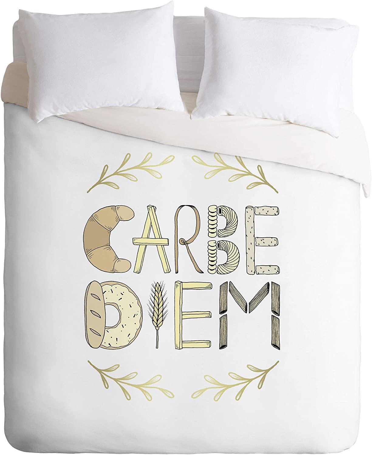 Price:$34.10 Barlena Carbe Diem King Duvet Cover and 2 Pillow Shams Set, Gold : Everything Else