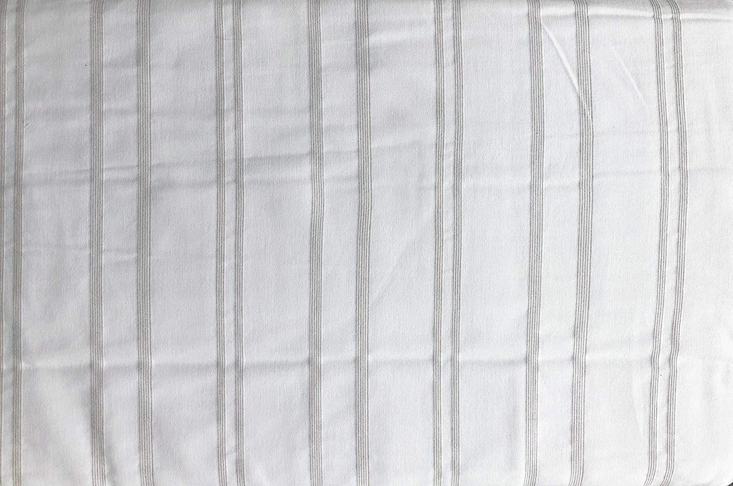 Price:$114.99 Portugal 3pc Duvet Cover Set Thin Taupe Thread Stripes in Groups on White Comforter Quilt Cover 100% Cotton Luxury ( King) : Home & Kitchen