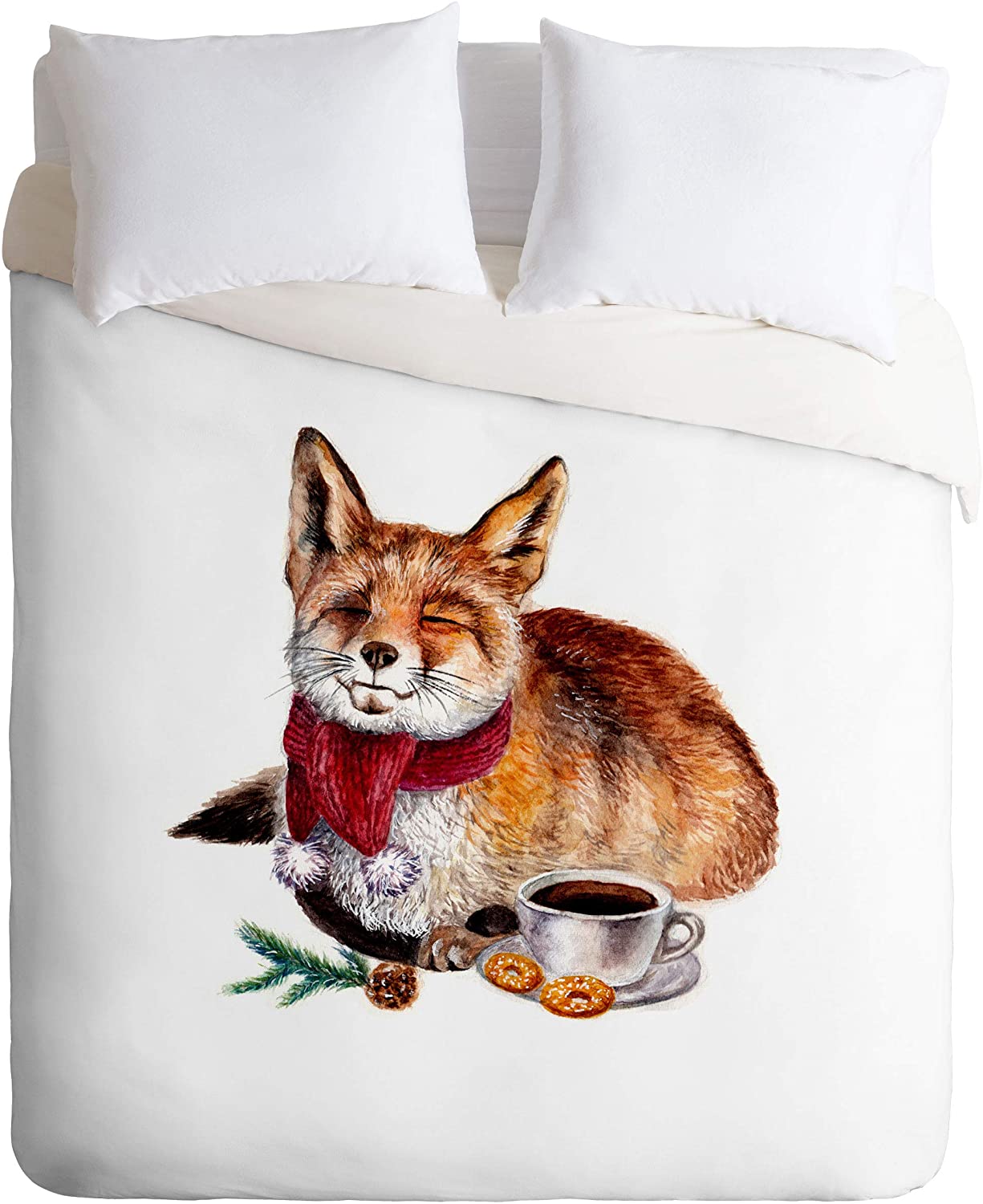 Price:$143.96 Anna Shell Coffee Fox Duvet Cover Set with Pillowcase(s), Full/Queen, Tropical Jungle Night 1 : Home & Kitchen