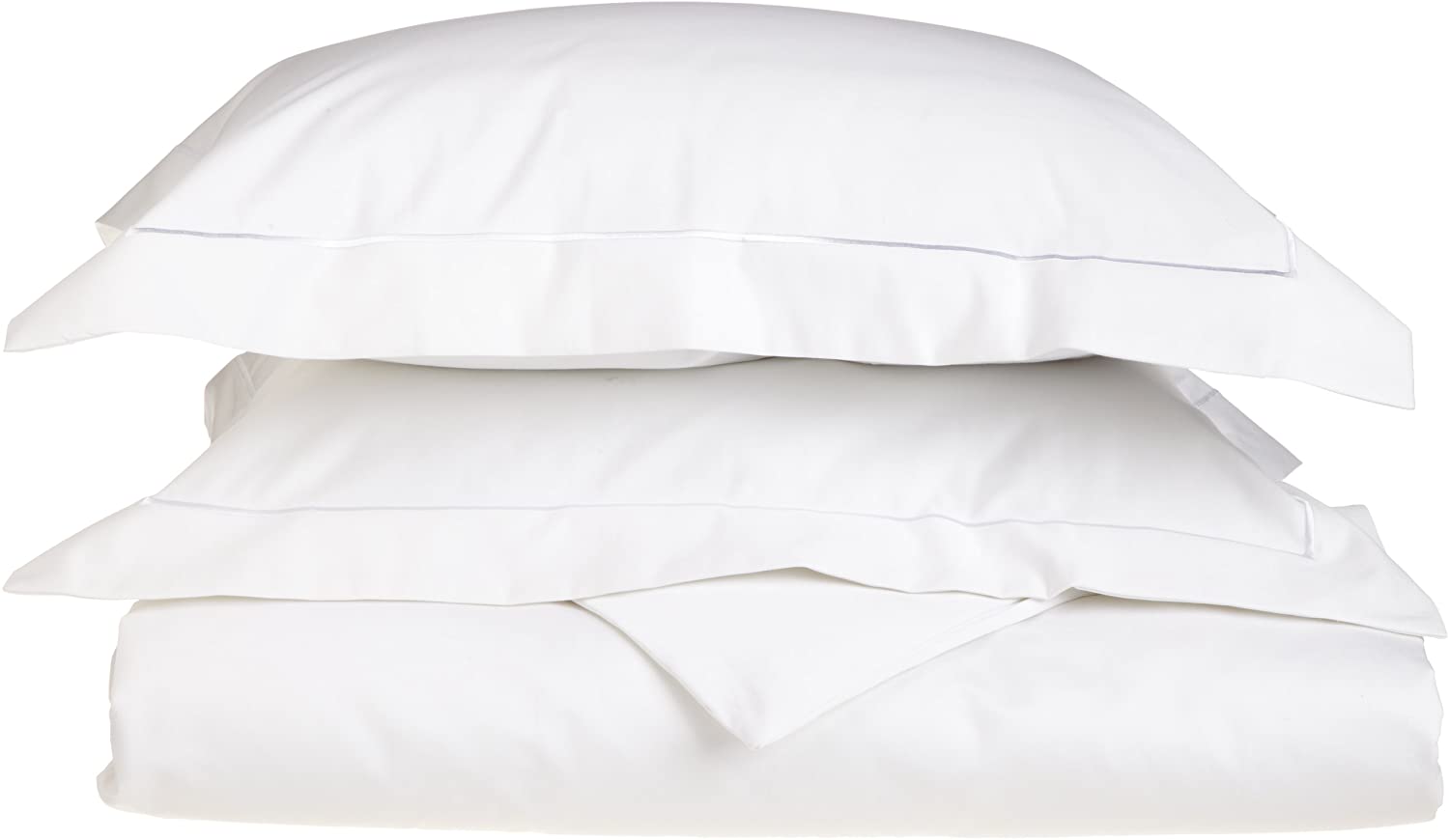 Price:$219.77 1600 Thread Count Long-Staple Combed Cotton King/California King Duvet Cover Set Solid, White with White Trim : Home & Kitchen