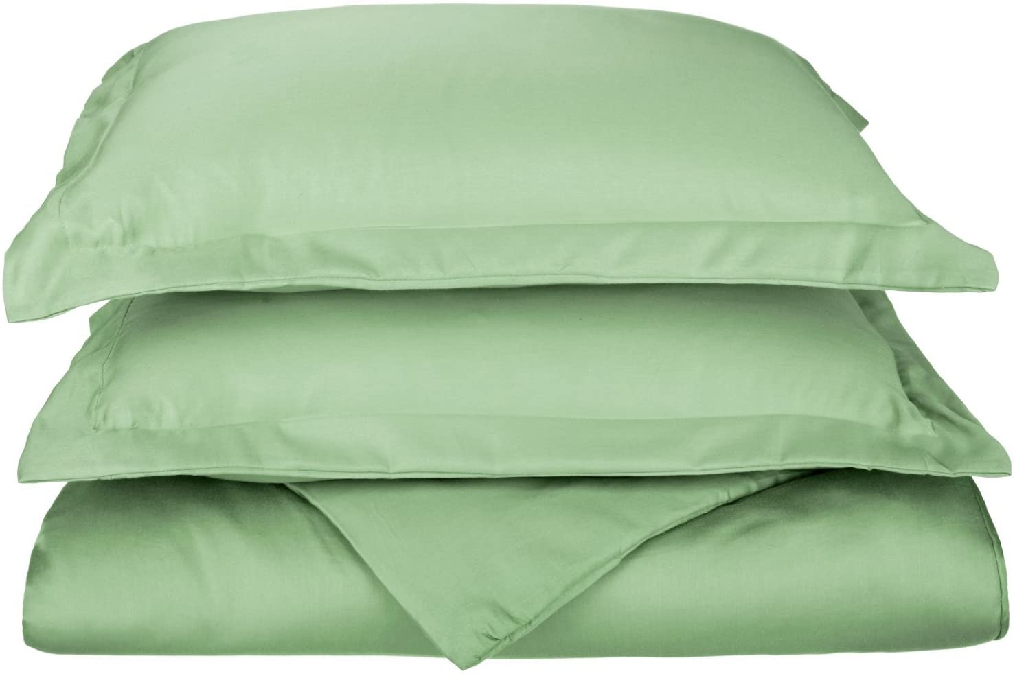 Price:$35.99 Cotton-Blend 600-Thread Count Solid Duvet Cover and Pillow Shams, King/California King, Sage, 3-Piece Set : Home & Kitchen