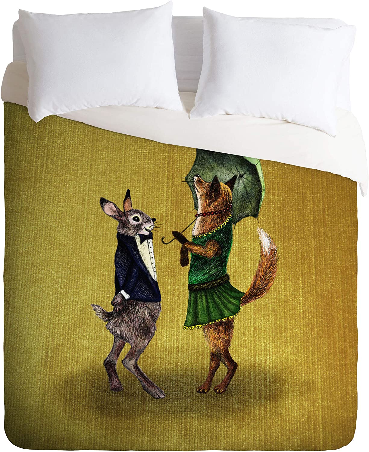 Price:$171.13 Anna Shell Fox and Hare Duvet Cover Set with Pillowcase(s), King, Pastel Cosmos Dream 2 : Home & Kitchen