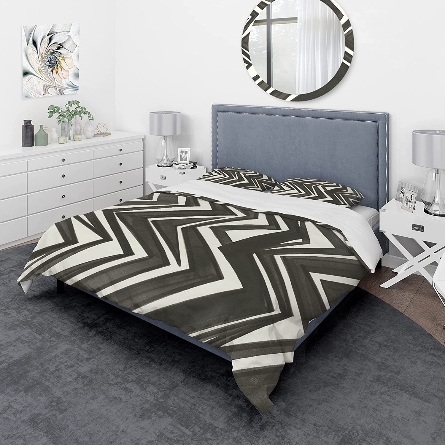 Price:$109.78 'Minimalist Graphics VI' Geometric Duvet Cover Set : Home & Kitchen