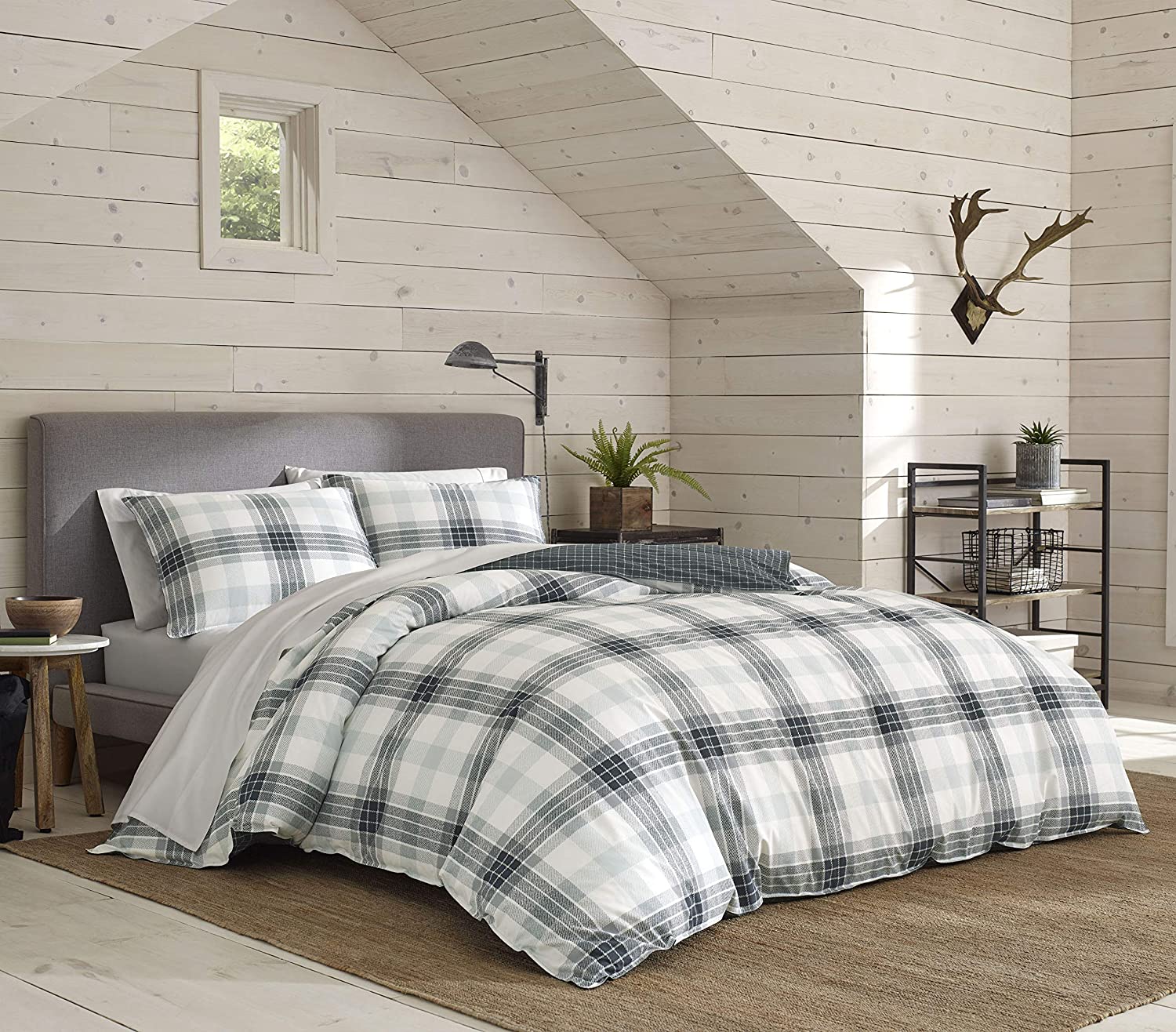 Price:$54.40 Bauer Home | Winter Ridge Collection | 100% Cotton Soft & Cozy Premium Quality Plaid Duvet Cover Matching Sham, 2-Piece Bedding Set, Machine Washable, Twin, Green : Home & Kitchen