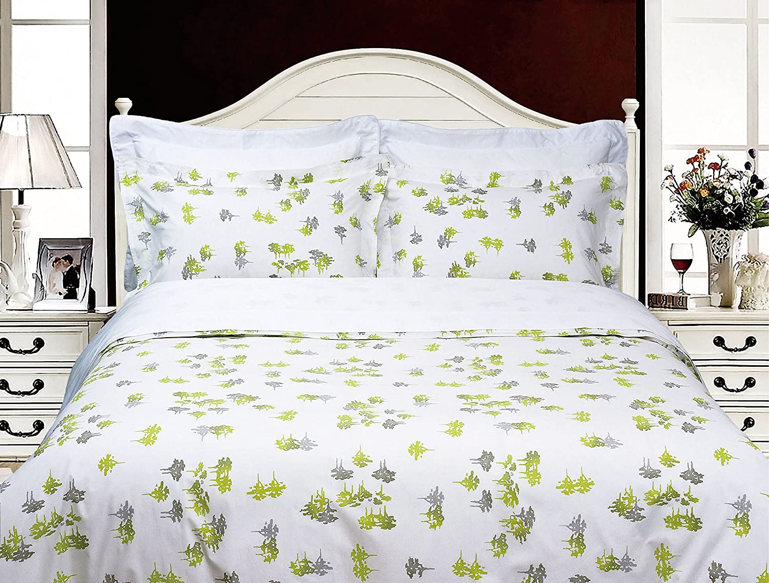 Price:$62.02 Feather The Tree Duvet Cover Set, Queen, Eco-Green : Everything Else