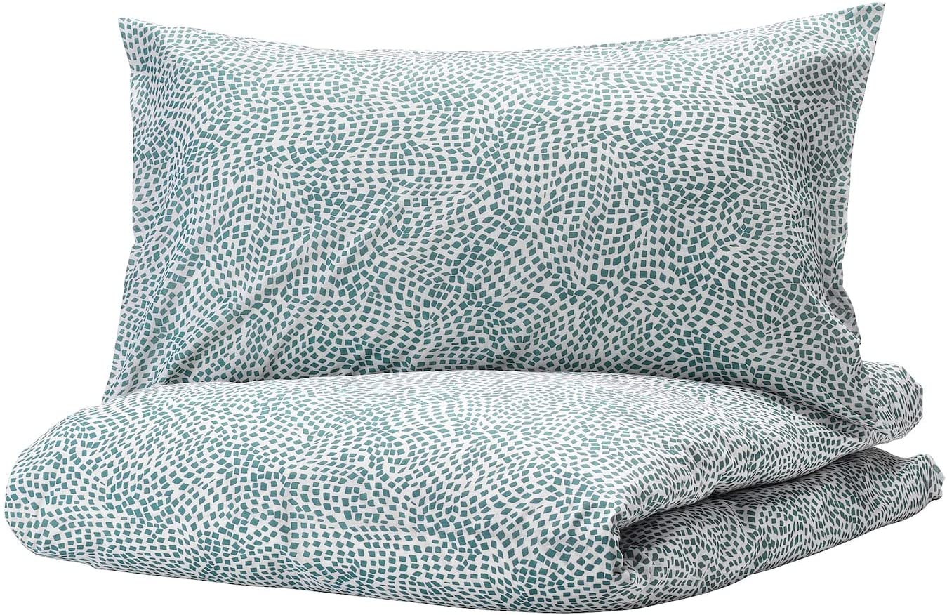 Price:$34.90 Tradkrassula Duvet Cover and Pillowcase(s) White/Blue Full/Queen (Double/Queen) 903.928.24 : Home & Kitchen