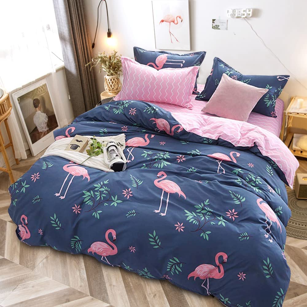 Price:$41.66 Flamingo Duvet Cover Queen Size Girls Bedding Set Pink Blue Duvet Cover Set 3pcs Luxury Soft Flamingo Comforter Cover Set,1 Duvet Cover + 2 Pillowcases : Home & Kitchen