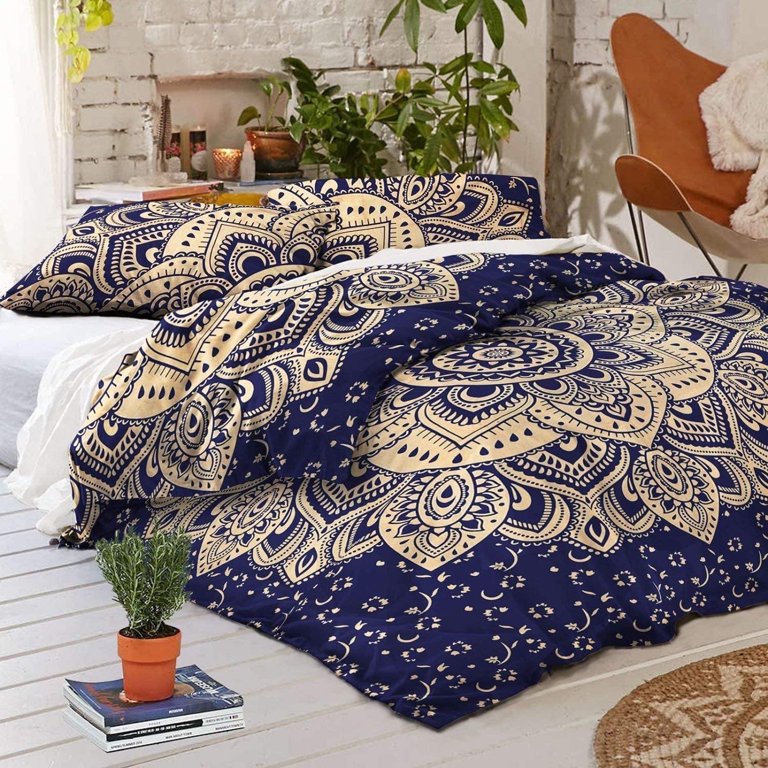 Price:$35.98 Indian Cotton Ombre Passion Duvet Cover-Hippie Bohemian Doona Set Urban Duvet Blanket Cover : Home & Kitchen