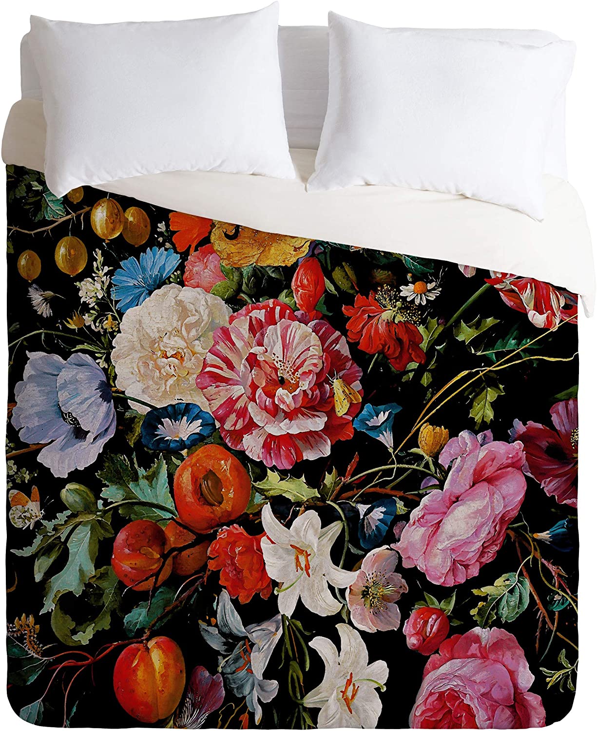 Price:$141.16 Burcu Korkmazyurek Night Garden XXXVI Full/Queen Duvet Cover and 2 Pillow Shams Set, 88" x 88", Pillowcases: 30" x 20”, Multi : Home & Kitchen