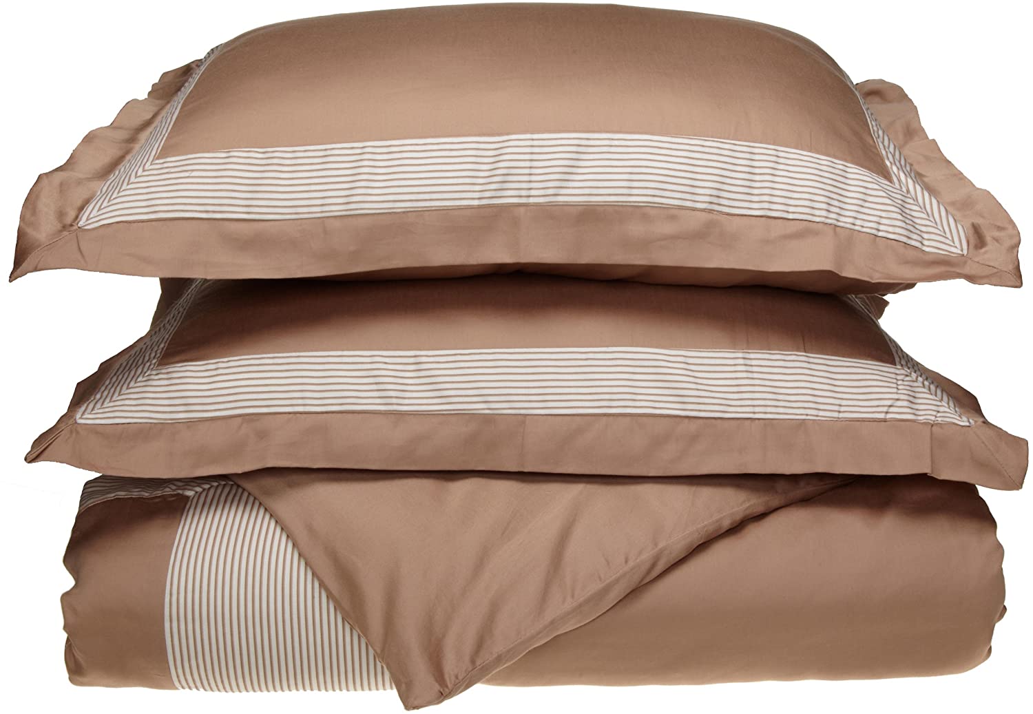 Price:$39.89 Home Wellesley Collection 300-Thread-Count Cotton Twin Duvet Set, Taupe : Home & Kitchen