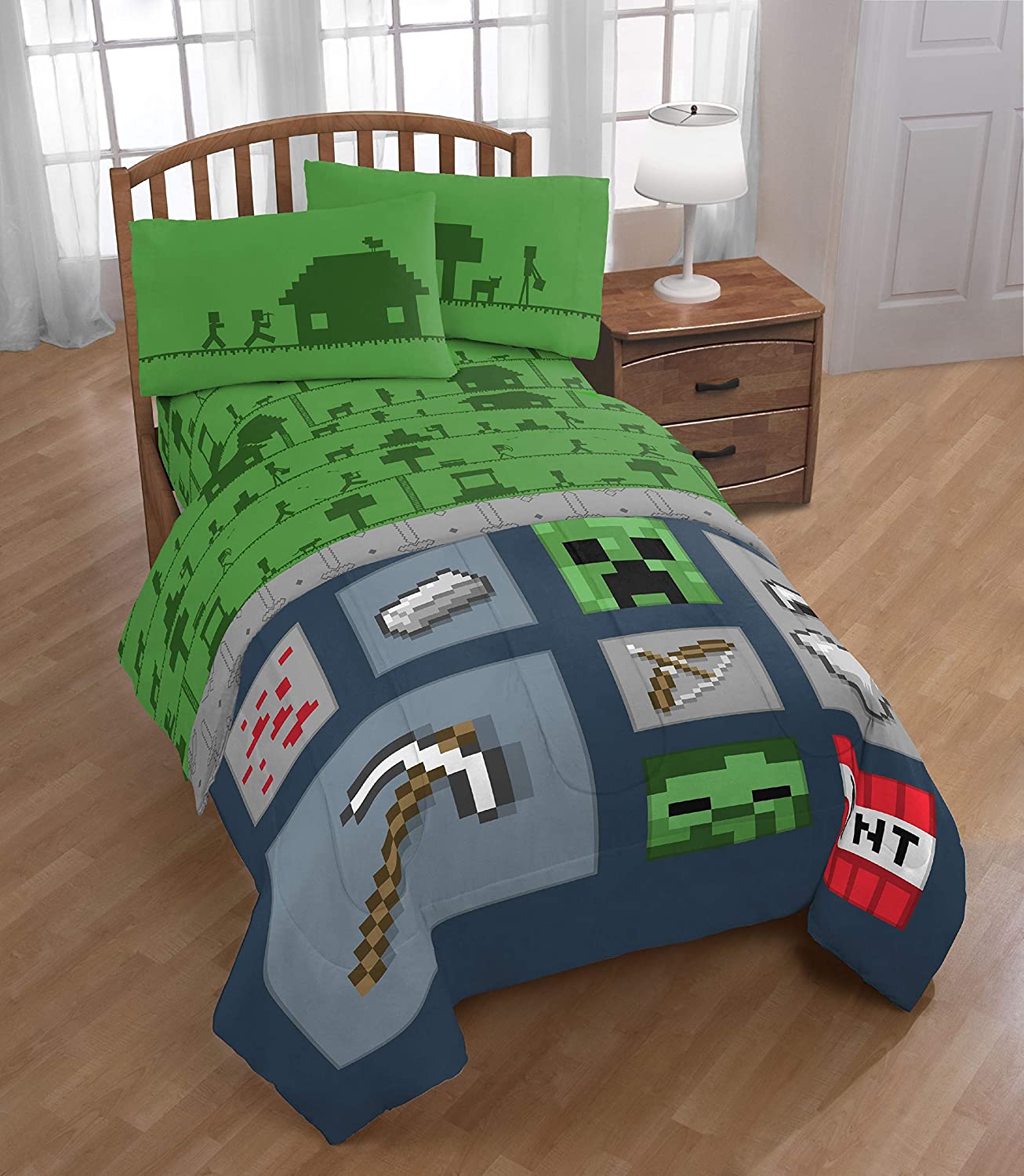 Price:$20.09 Twin Kid's Bedding Sheet Set, 3 Piece (Green Set) : Home & Kitchen
