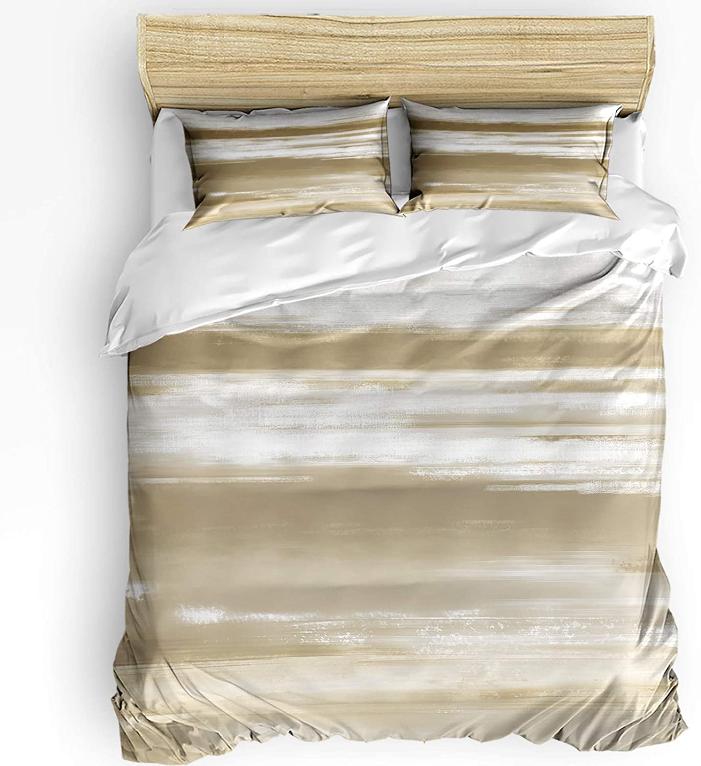 Price:$57.71 Piece Bedding Set Comforter/Quilt Cover Set California King, Brown and Grey Abstract Texture Duvet Cover Set with 2 Pillow Shams for Kids/Teens/Adults/Toddler Painting Splash Artwork : Home & Kitchen