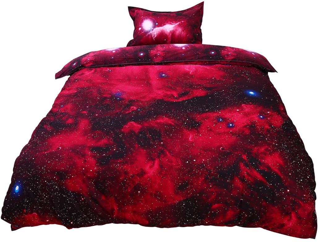 Price:$23.99 2-Piece Galaxies Duvet Comforter Cover Sets - 3D Printed Space Themed - All-Season Reversible Design - Includes 1 Duvet Cover(No Duvet), 1 Pillow Sham : Home & Kitchen