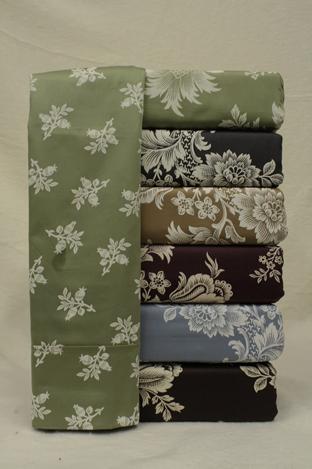Price:$39.56 Home Provence Collection 300-Thread-Count Cotton King Duvet Set, Chocolate : Home & Kitchen