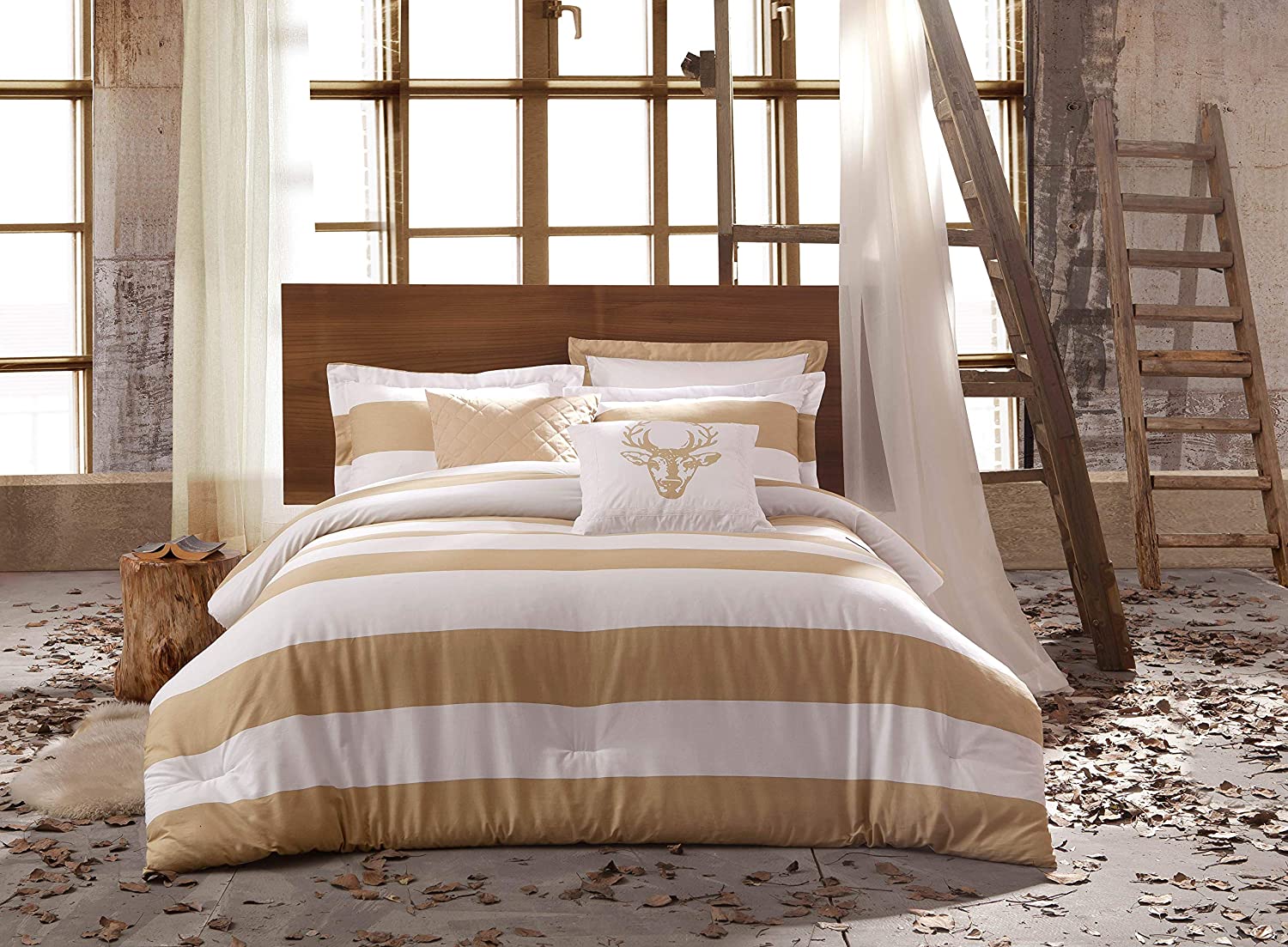 Price:$130.50 Delilah Cabana Stripe Duvet Set, Full/Queen, Multi : Home & Kitchen