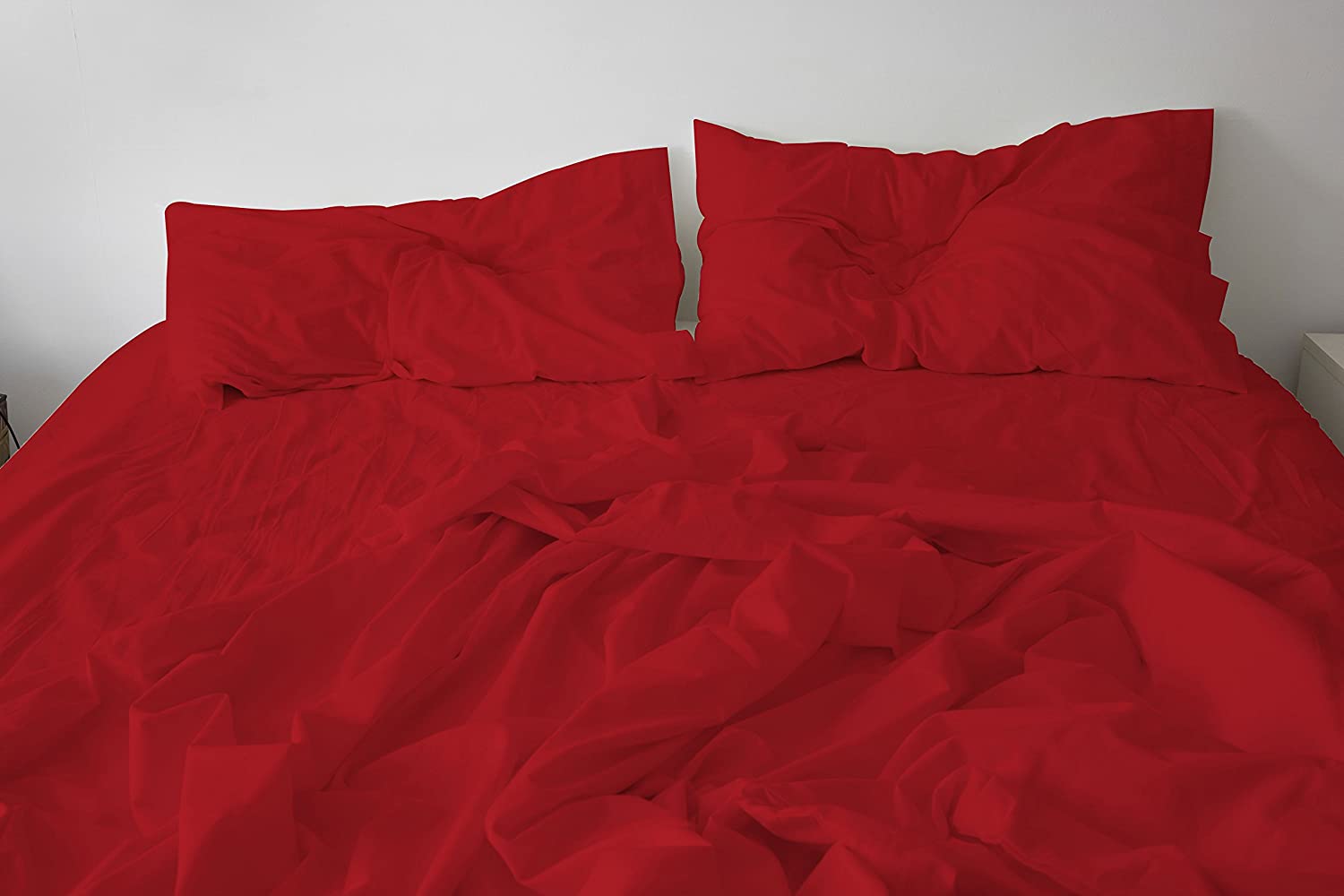 Price:$49.99 Egyptian Cotton Duvet Set 600 TC Solid (Full, Blood Red) : Home & Kitchen
