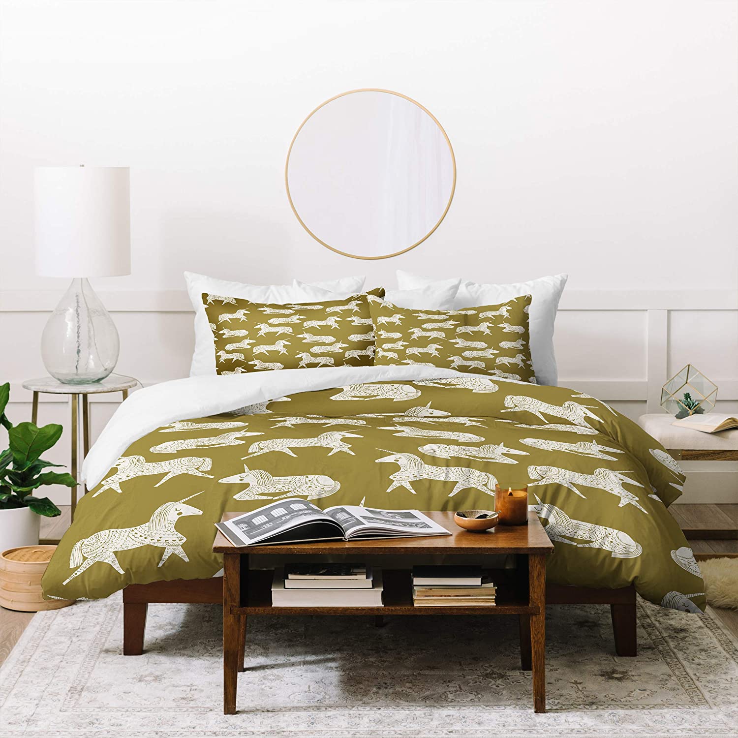 Price:$199.99 Designs Dash and Ash Sleepy Unicorns Duvet Set with Two Pillow Shams, King, Neutral : Home & Kitchen