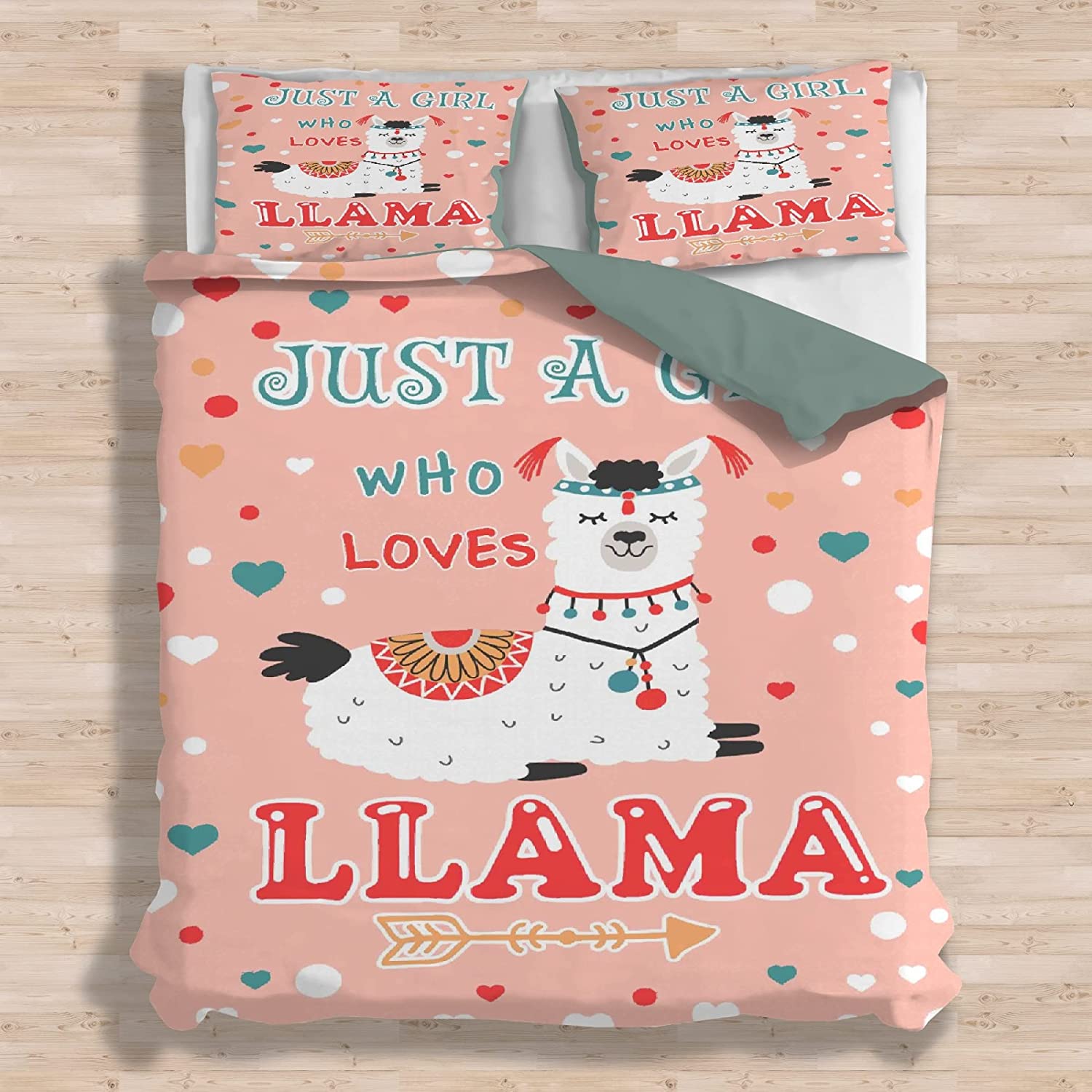 Price:$75.99 Covers Set Like Llama,Bedding Comforter Cover Sets, Super Soft 3pc with Zipper Closure, (1 Cover Set+2 Pillow Shams) Twin Size 87x68in : Home & Kitchen