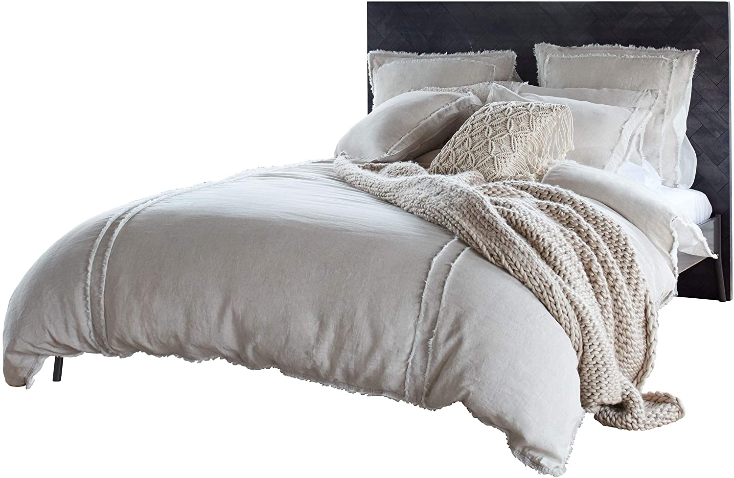 Price:$99.99 Connection Duvet Set, King, Harper Natural Grey : Home & Kitchen