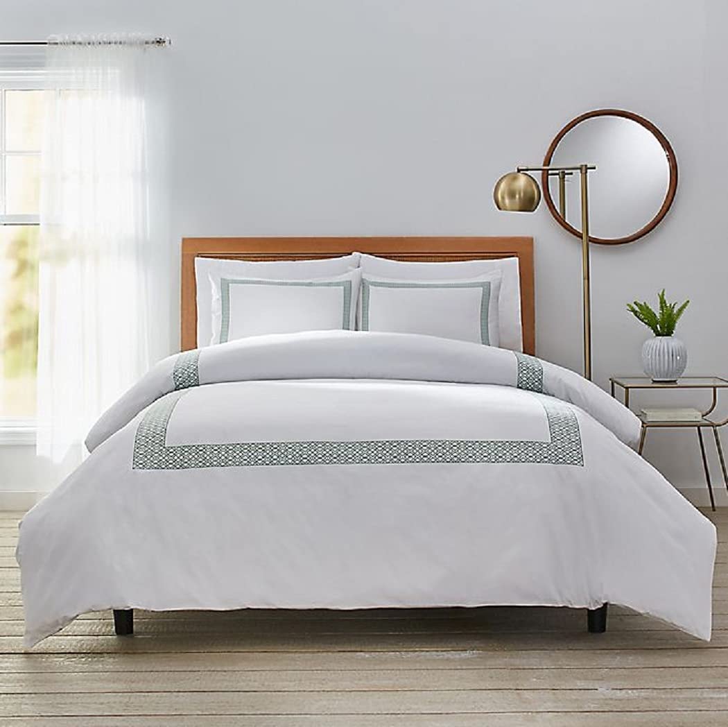Price:$22.97 2-Piece Twin Duvet Cover Set in Green : Home & Kitchen