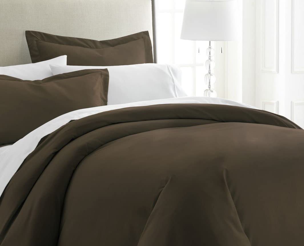 Price:$24.50 Home 3 Piece Home Collection Premium Luxury Double Brushed Duvet Cover Set, King, Chocolate : Home & Kitchen