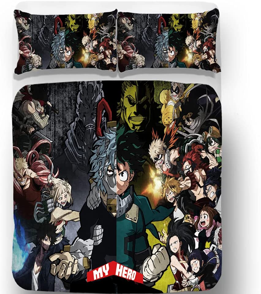 Price:$56.99 Anime Bedding Duvet Covers 3D Print Bedding Sets Soft Full/Twin Size for Teen Kid's Children(No Comforter) (My Hero Academia1, Full:78"x90") : Home & Kitchen