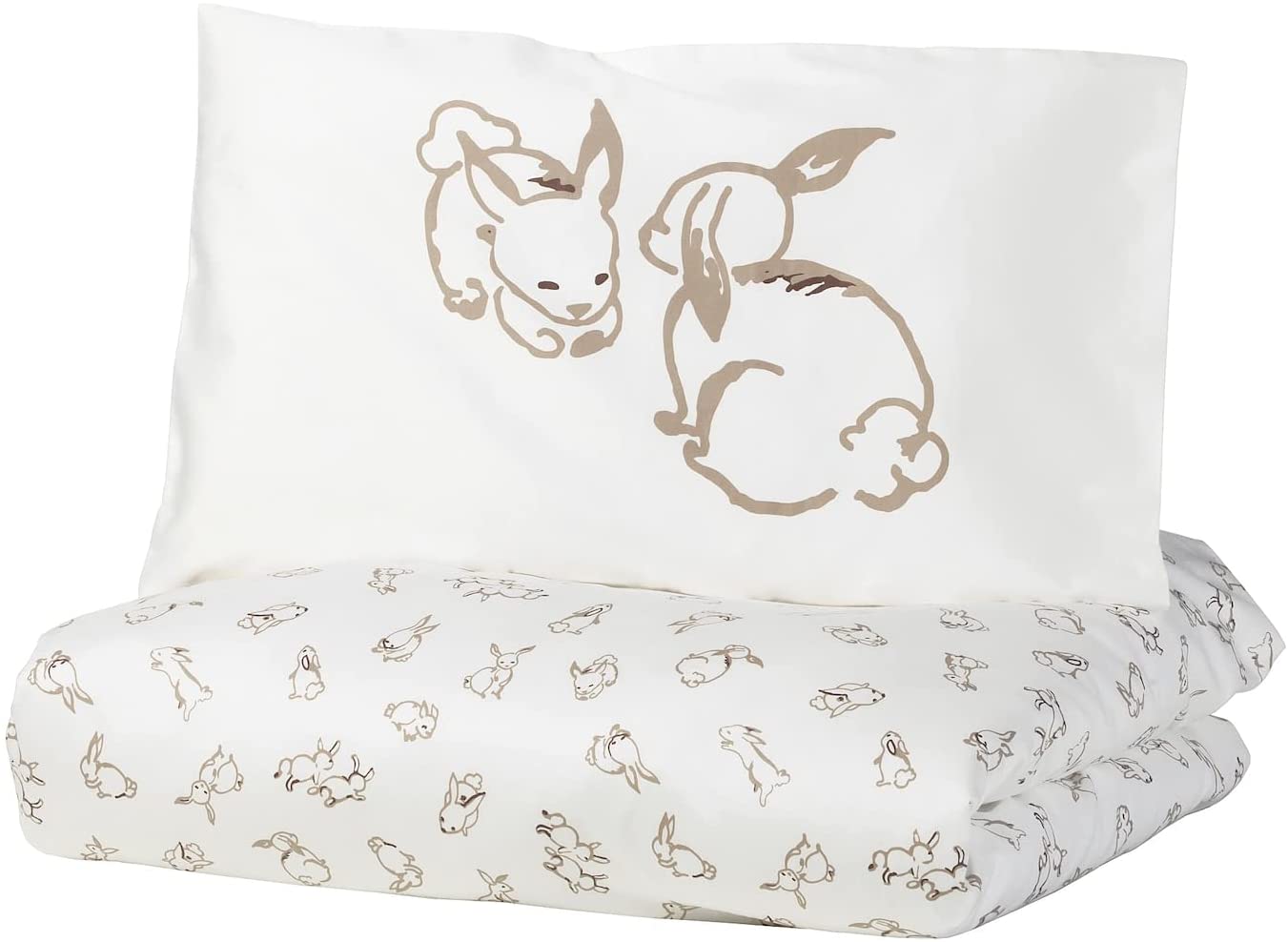 Price:$31.55 Rodhake Crib Duvet Cover/Pillowcase Rabbit Pattern White/Beige 43x49/14x22 304.401.73 : Baby