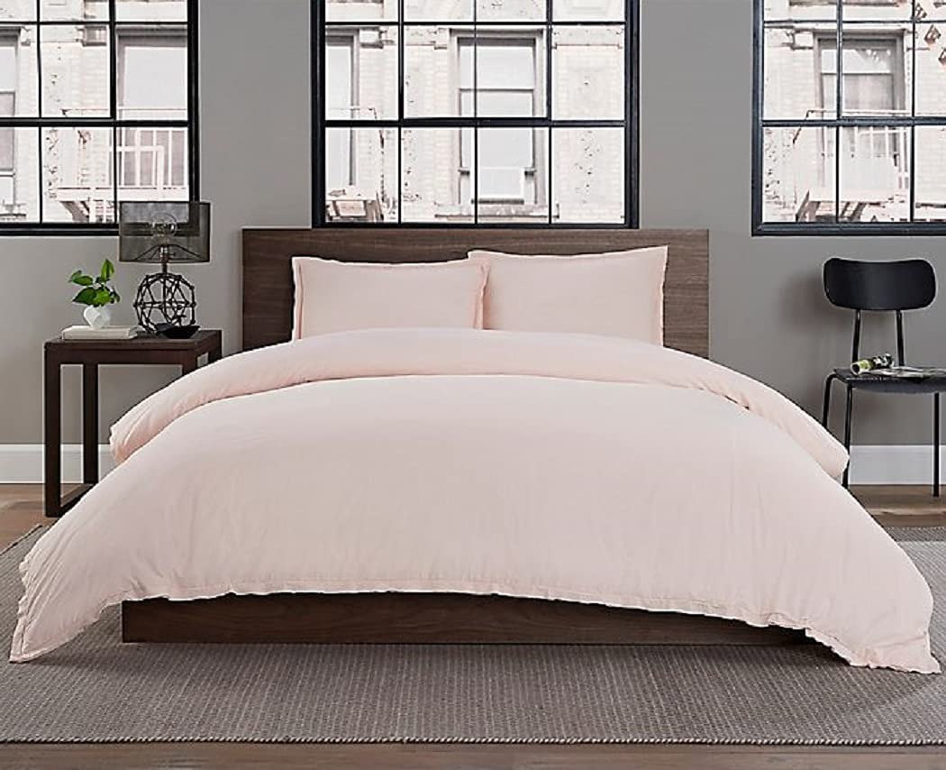 Price:$44.95 Washed Solid 2-Piece Twin/Twin XL Duvet Cover Set in Ballet (Peach) : Home & Kitchen