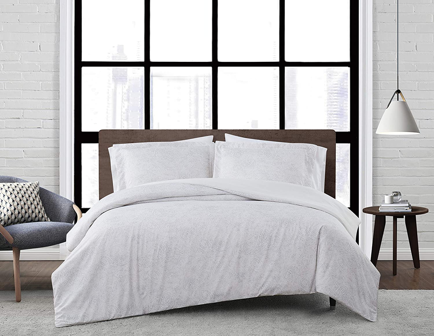 Price:$69.99 FOG Sasha Paisley Full/Queen 3-Piece Duvet Cover Set : Home & Kitchen
