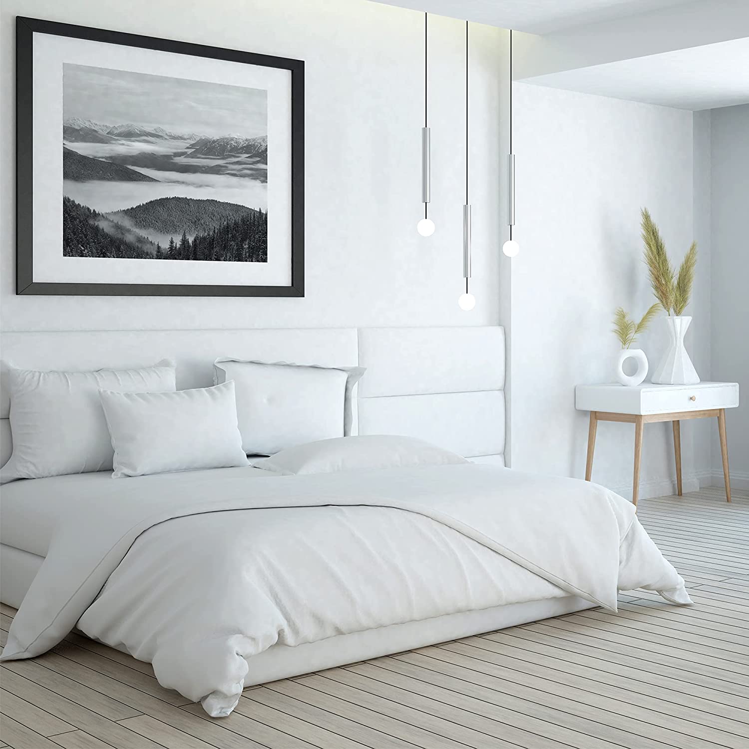 Price:$51.99 100% Cotton Sateen Duvet Cover Set 400 Thread Count -King Size, Wrinkle-Free, Fade, Stain Resistant, Hypoallergenic -1 Duvet Cover 2 Pillowcases -3 Piece Set -Pure White : Home & Kitchen
