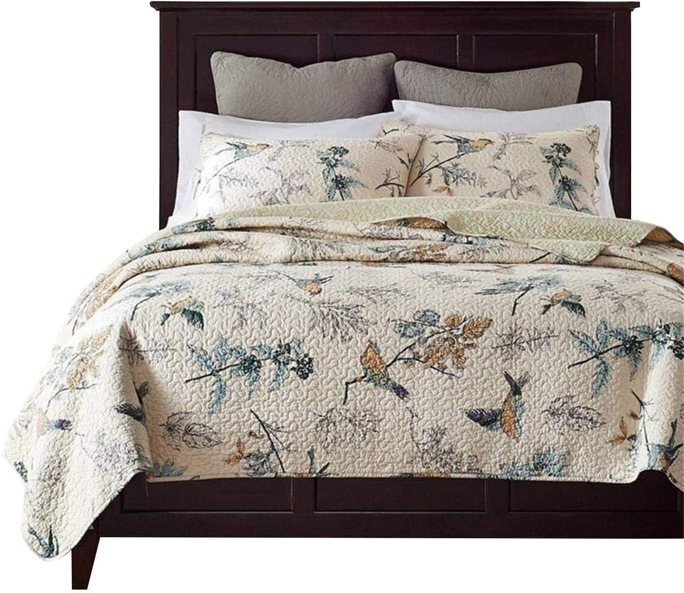 Price:$119.90 Bird Bedding King American Country Style Comforter Set King Size 100% Cotton Quilt Set Reversible : Home & Kitchen