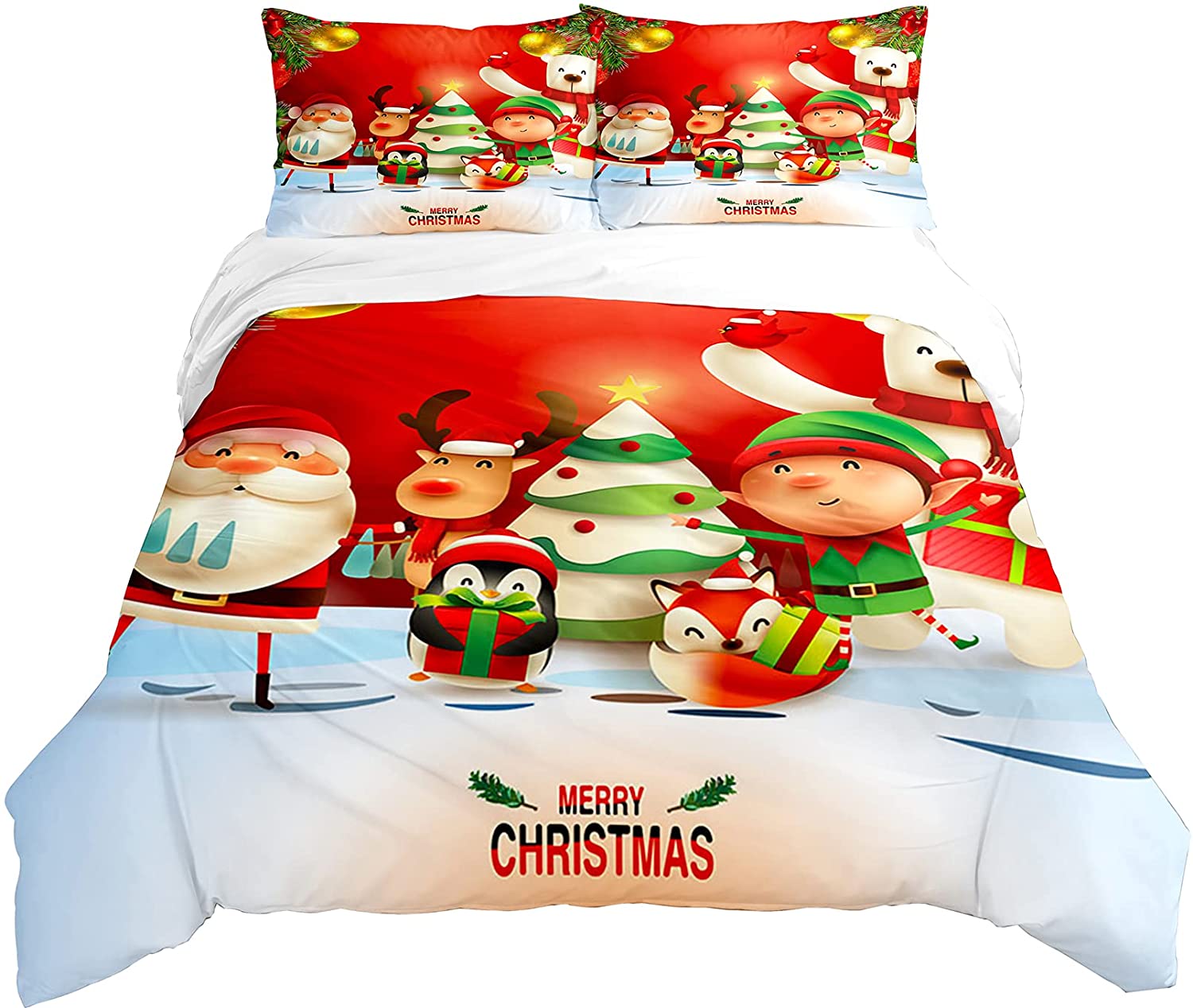 Price:$30.99 Christmas Duvet Cover Christmas Quilt Sets Santa Claus Coverlet Red Cartoon Christmas Ultra Soft Quilt Cover Microfiber,for Adults Teens Christmas Bedding (A, Twin(68"x86")) : Home & Kitchen