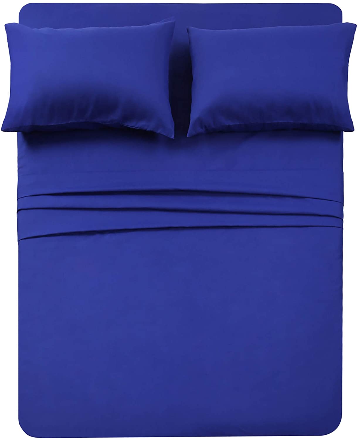 Price:$24.99 Piece Bed Sheet Set (Queen,Royal Blue) 1 Flat Sheet,1 Fitted Sheet and 2 Pillow Cases,Brushed Microfiber Luxury Bedding with Deep Pockets : Home & Kitchen