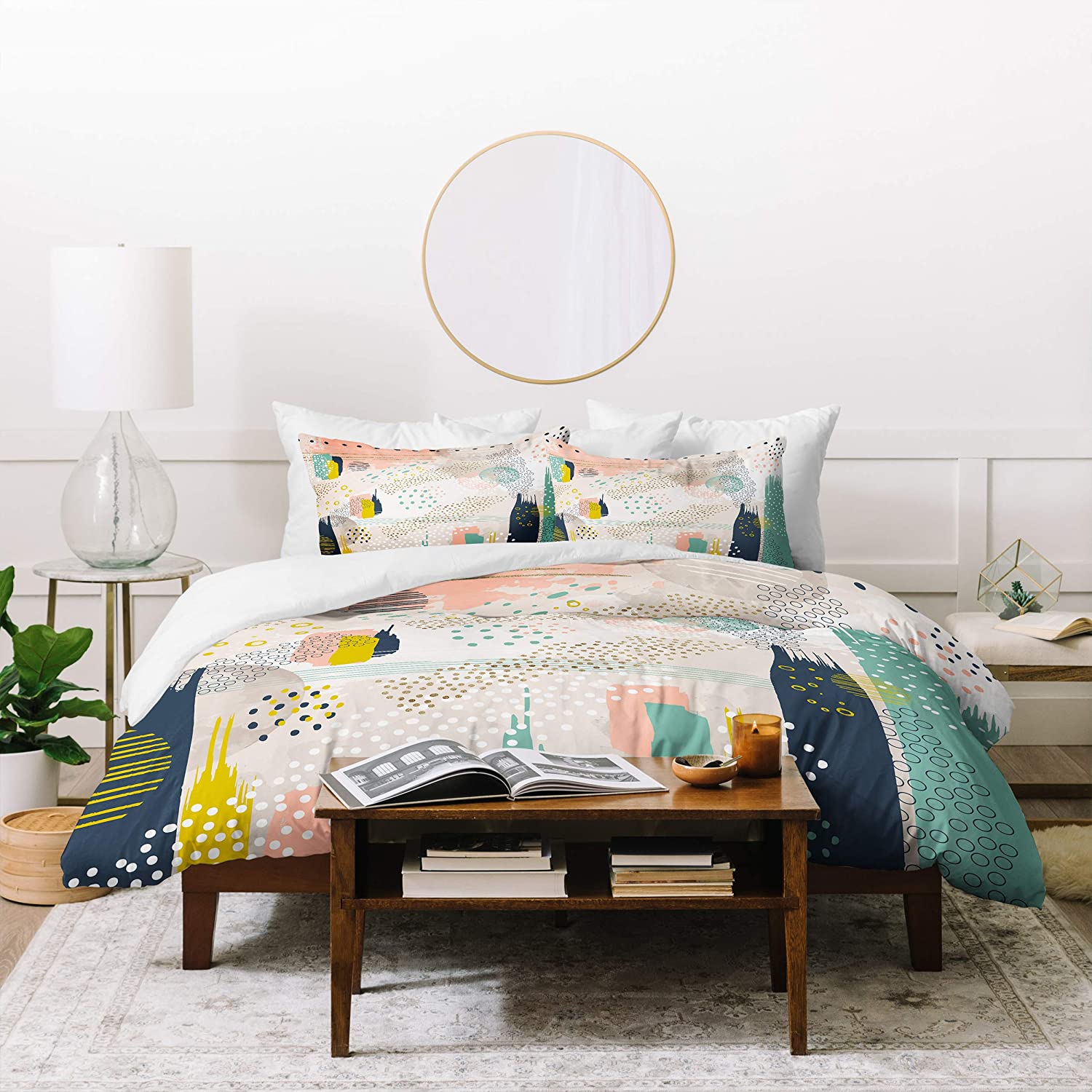 Price:$203.42 Designs Marta Barragan Camarasa Abstract 01 Duvet Set with Two Pillow Shams, King, Multi : Everything Else