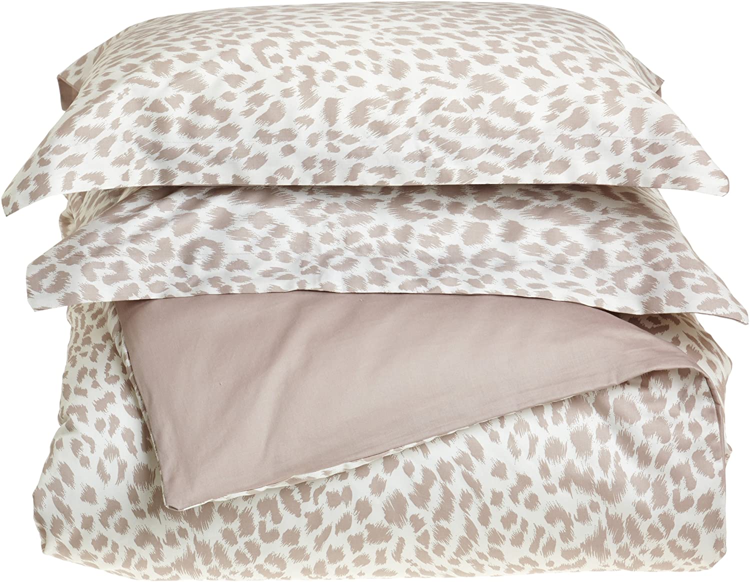 Price:$38.71 Home Regal Collection 300 Thread-Count Cheetah Print Twin 2-Piece Duvet Set, Taupe/Ivory : Home & Kitchen