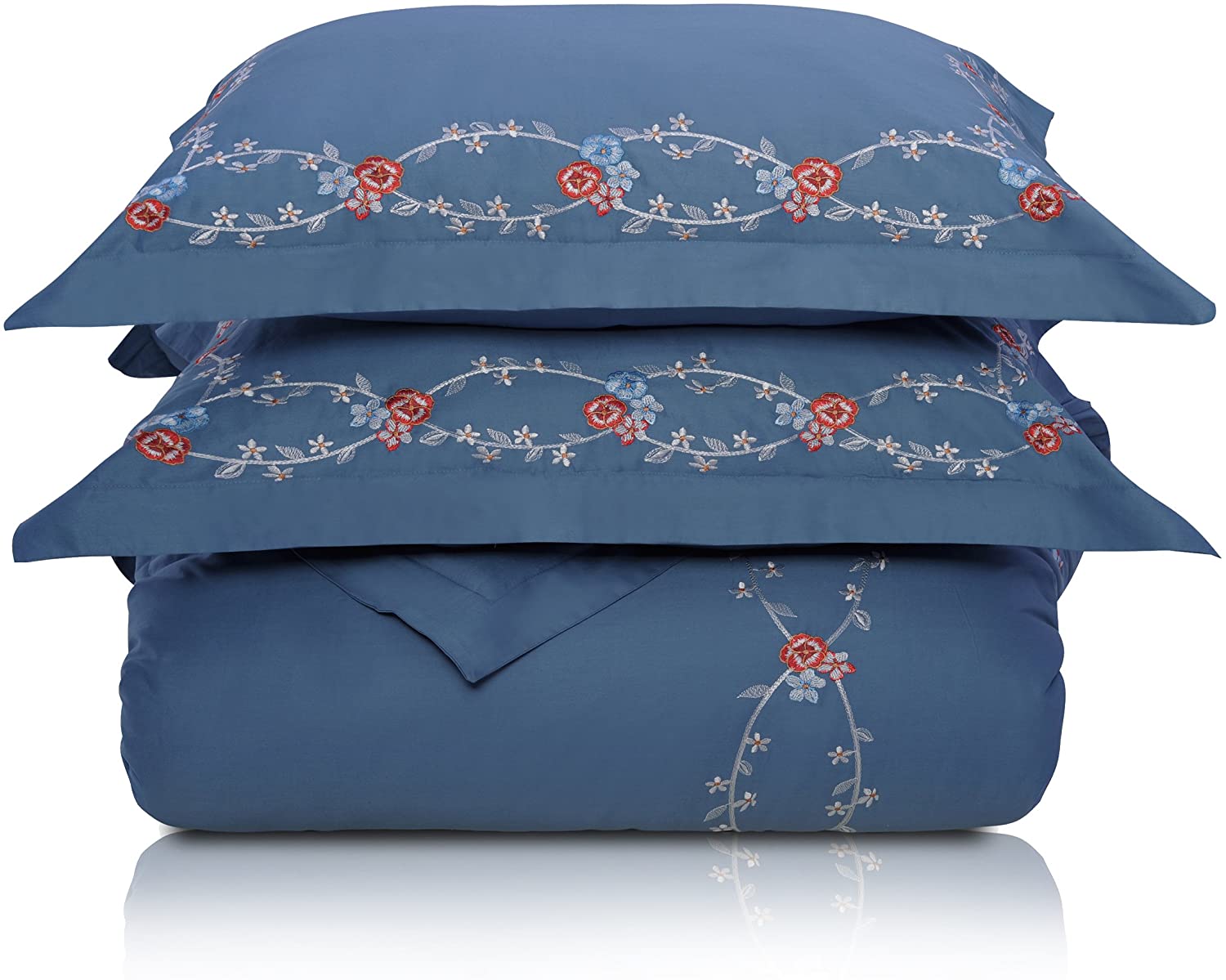 Price:$53.33 Helena Full/Queen Duvet Set, 3-Pieces, Blue : Home & Kitchen