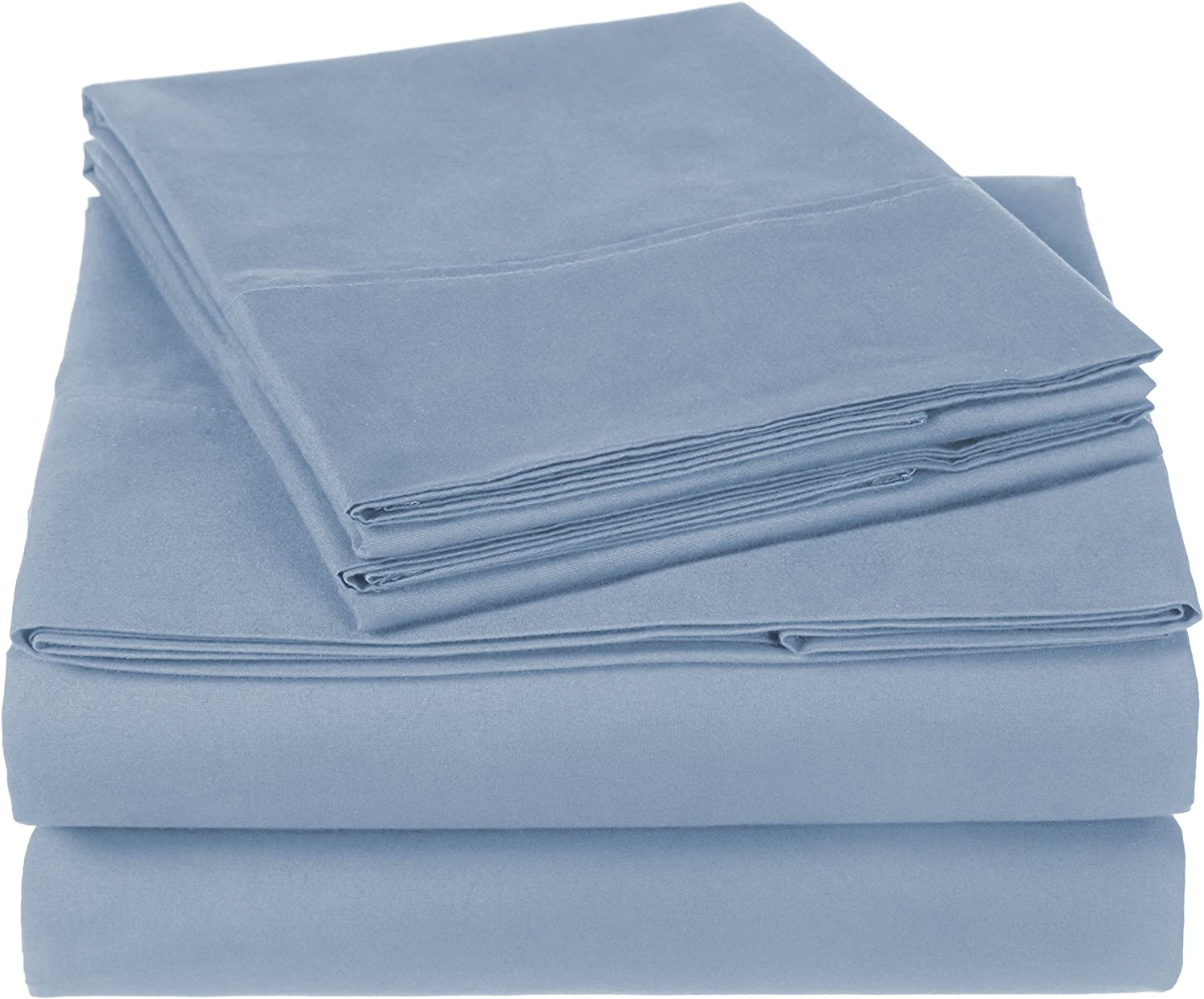 Price:$57.39 Brand – Pinzon 300 Thread Count Organic Cotton Bed Sheet Set - King, Flint Blue : Home & Kitchen