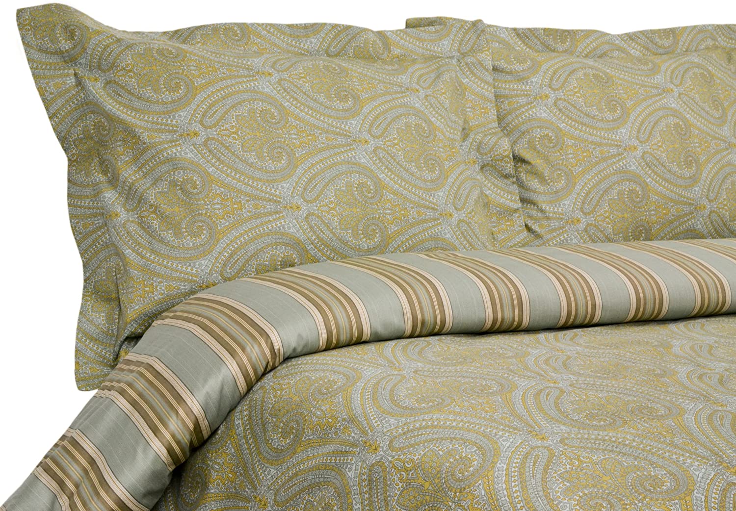 Price:$48.16 Home Tuscan Paisley Collection 300-Thread-Count Cotton Twin Duvet Set, Blue : Home & Kitchen