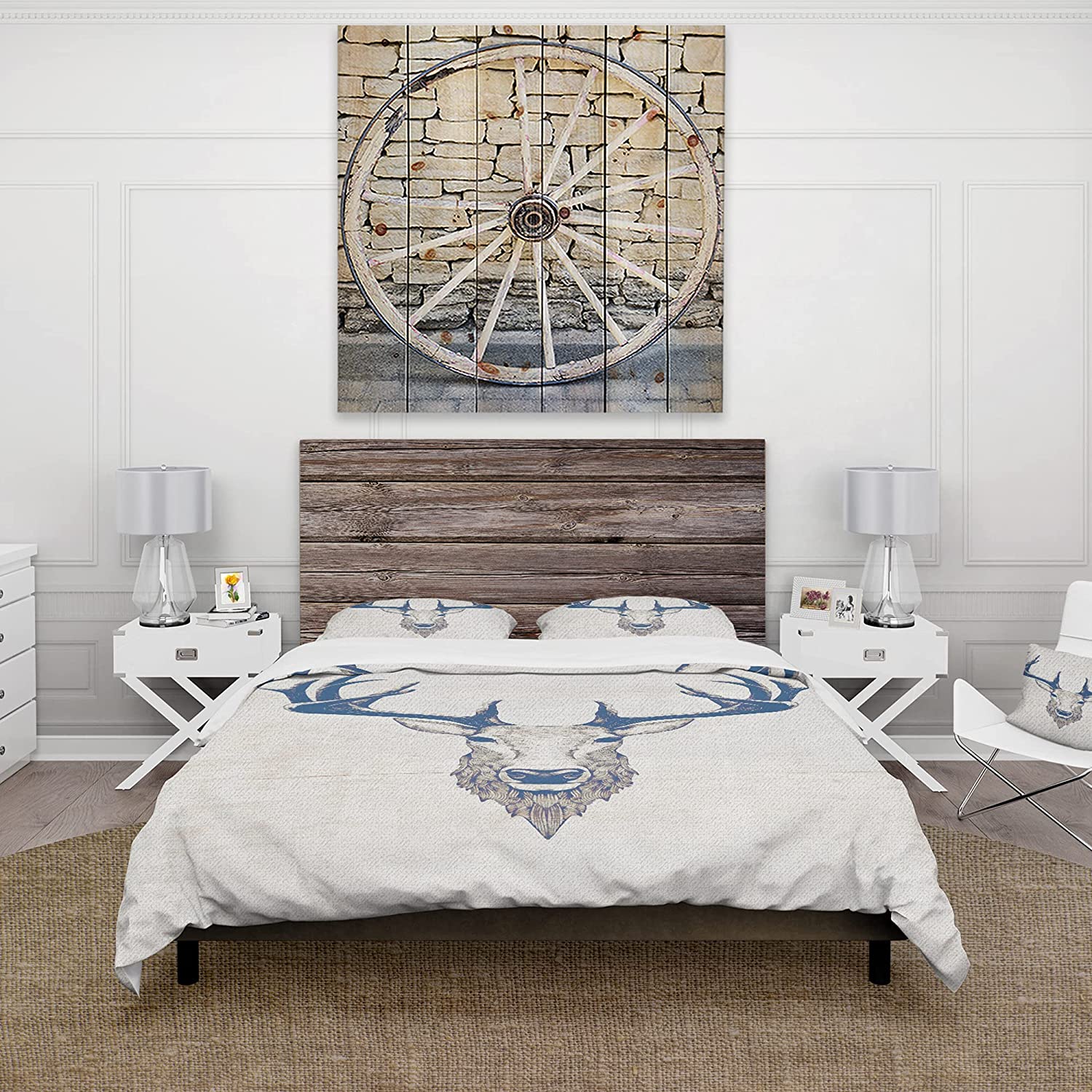 Price:$120.04 'Deer Wild and Beautiful XI' Farmhouse Duvet Cover Set : Home & Kitchen